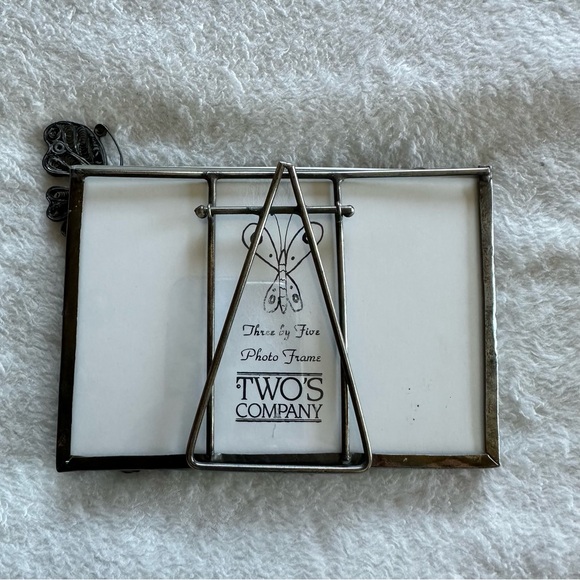 Two's Company Red Rhinestone Butterfly Picture Frame with Vintage Accents - Picture 4 of 5